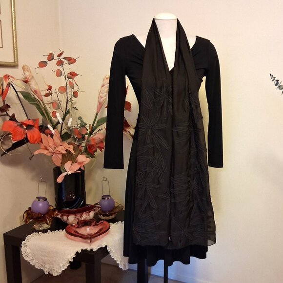 Vintage Women's NEW Stills 52% Silk Long Classic Luxury Brown Scarf - Picture 7 of 12